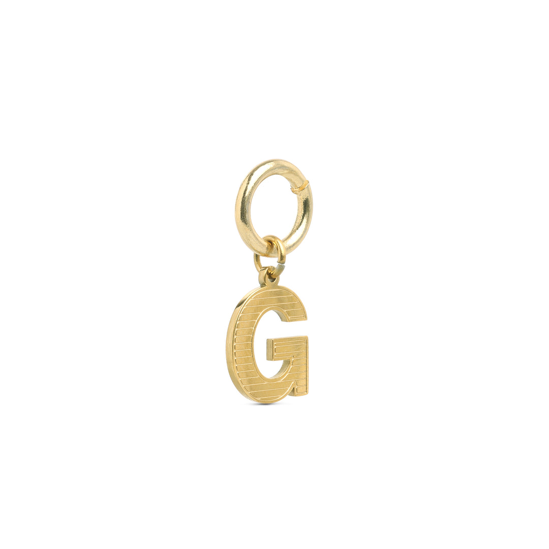 Sanya - Initial Charm Gold Edelstahl