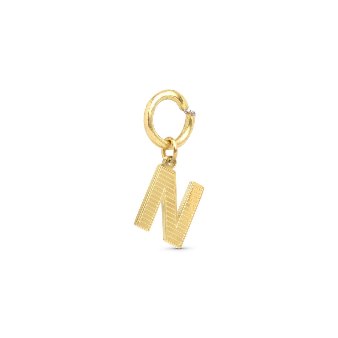 Sanya - Initial Charm Gold Edelstahl