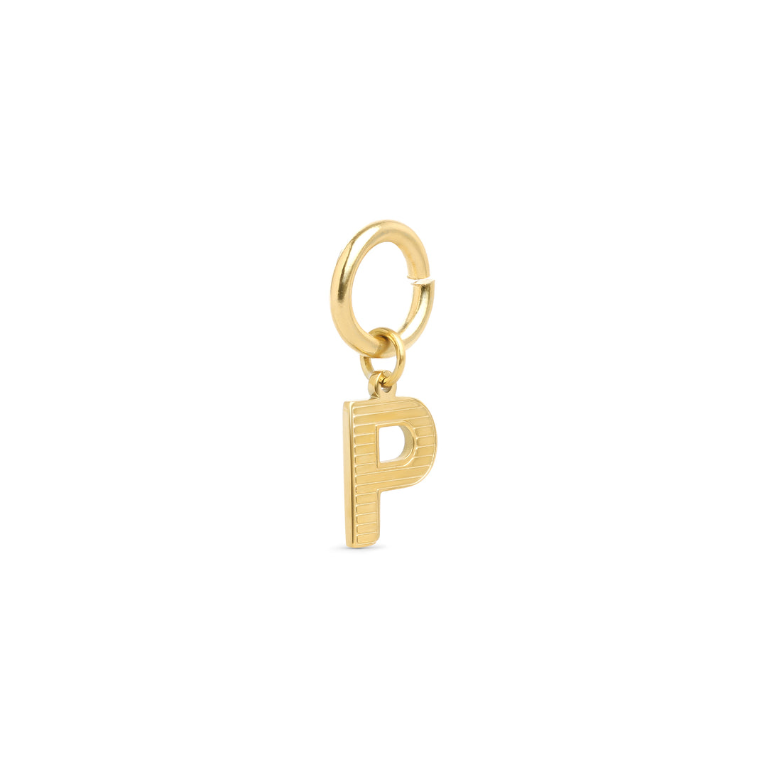 Sanya - Initial Charm Gold Edelstahl