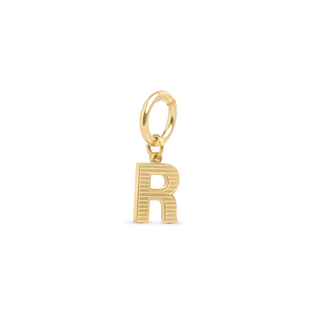 Sanya - Initial Charm Gold Edelstahl