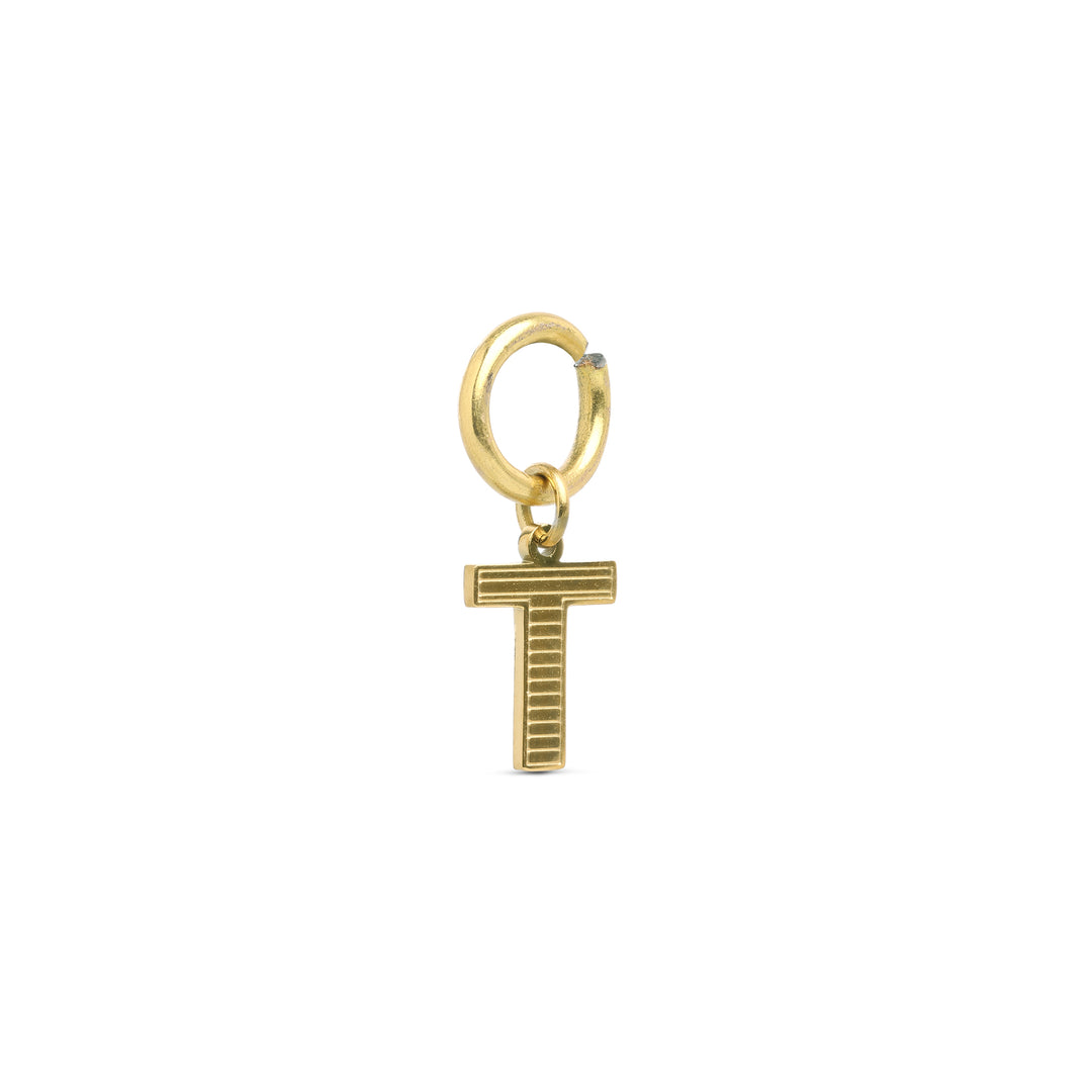 Sanya - Initial Charm Gold Edelstahl