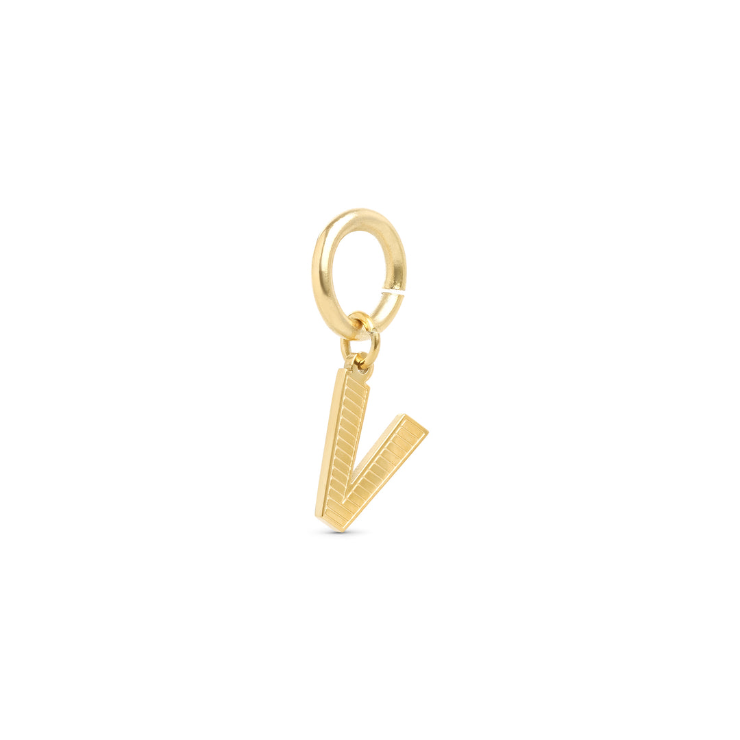 Sanya - Initial Charm Gold Edelstahl