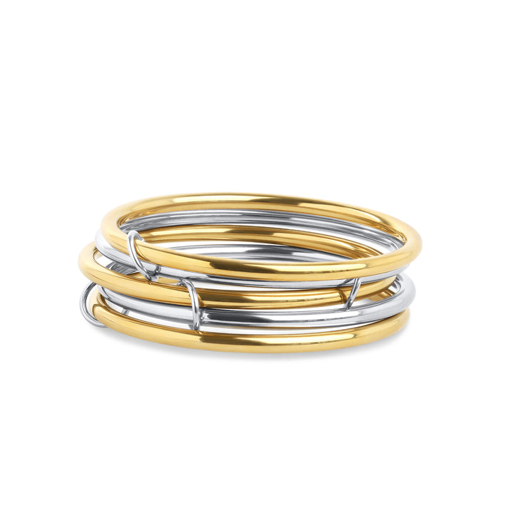 Rory - 5pcs Stacked Bangle Bracelet Stainless Steel