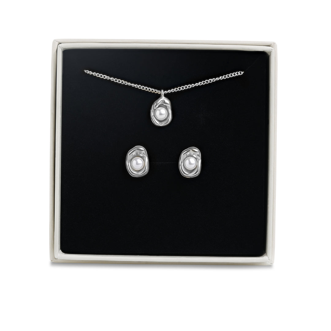 Jewellery Set – Ilse Earrings &amp; Necklace in Stainless Steel | Timi of Sweden