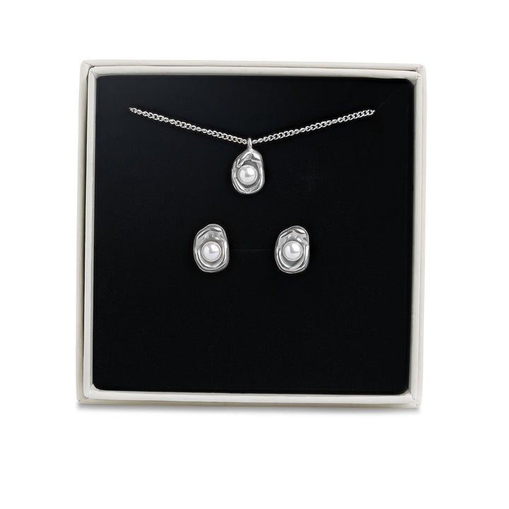 Jewellery Set – Ilse Earrings &amp; Necklace in Stainless Steel | Timi of Sweden
