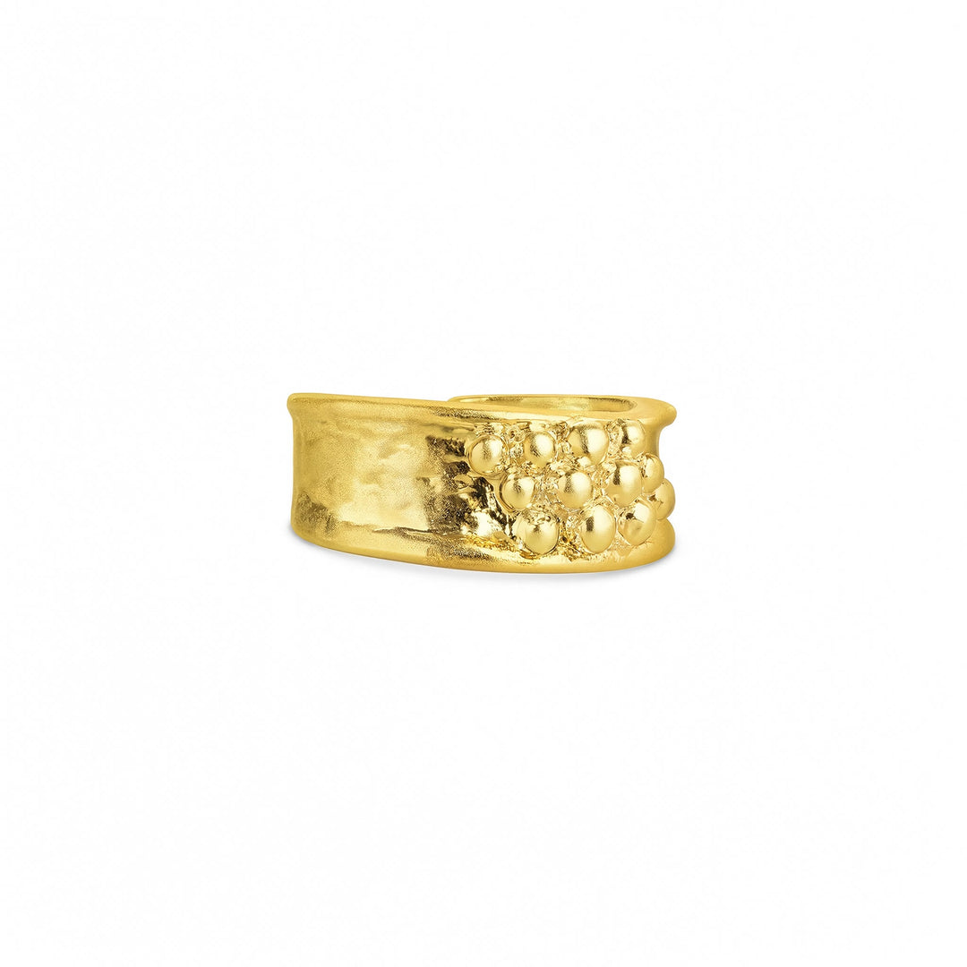 Iben – Statement-Ring aus Edelstahl, Gold | Timi of Sweden