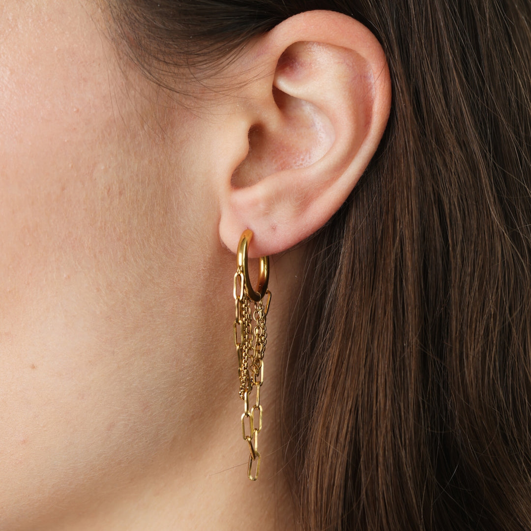 Avel - Chain Hoop Earrings Stainless Steel