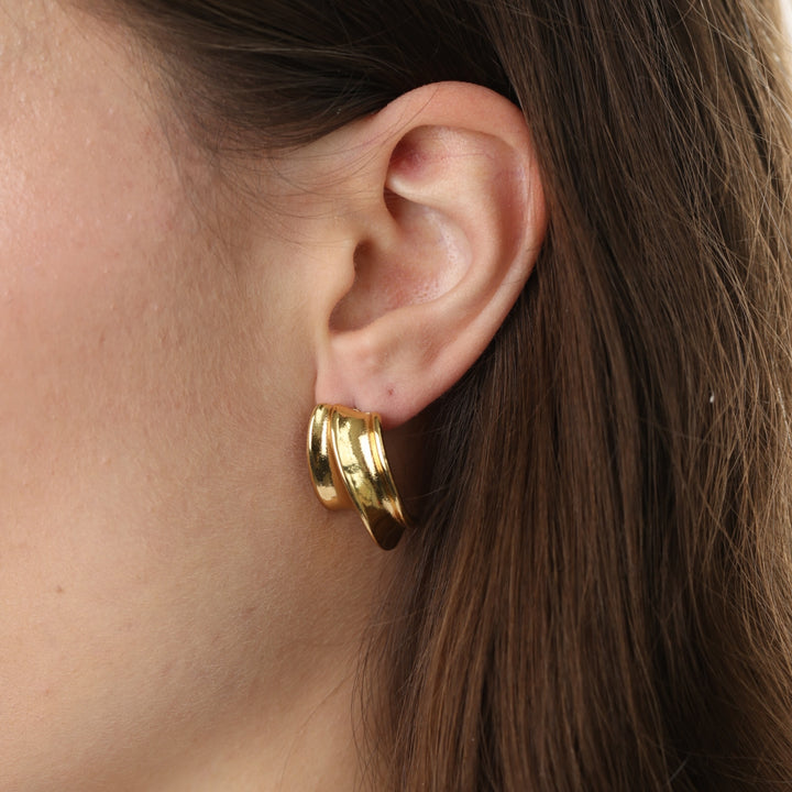 Tay - Structure Stud Earrings Stainless Steel
