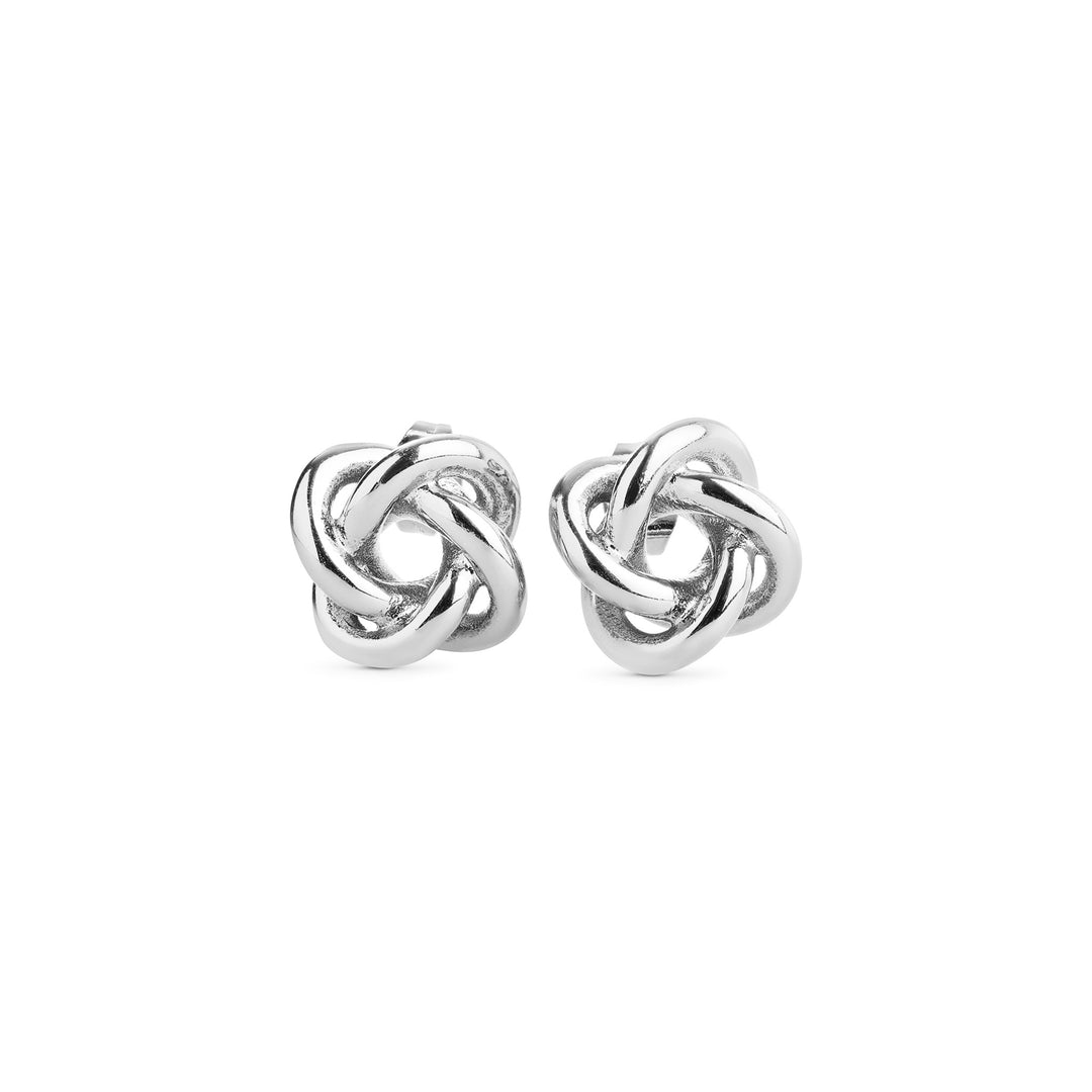 Karla – Ohrstecker mit Knoten aus Edelstahl, Silber | Timi of Sweden