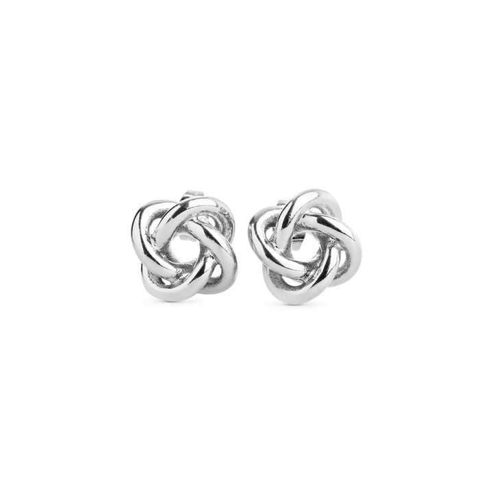 Karla – Ohrstecker mit Knoten aus Edelstahl, Silber | Timi of Sweden