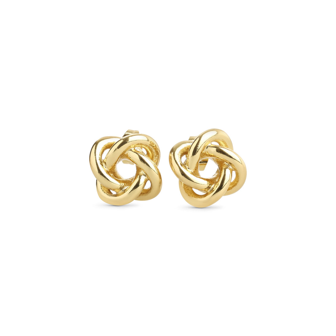 Karla – Ohrstecker mit Knoten aus Edelstahl, Gold | Timi of Sweden