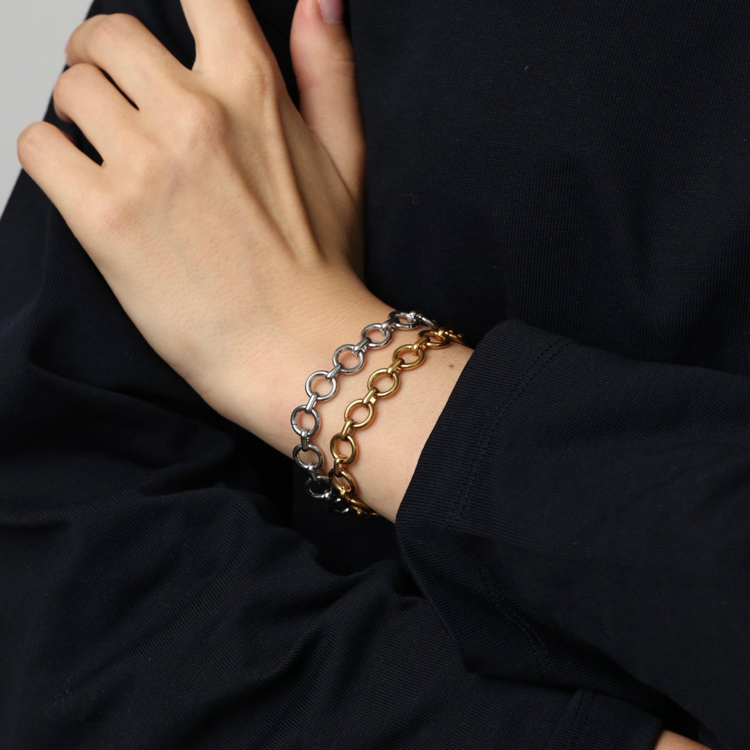 Lilo – Armband mit Kette aus Edelstahl, Silber | Timi of Sweden