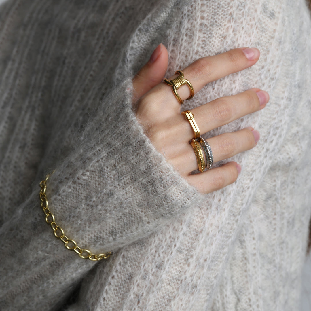 Lilo – Armband mit Kette aus Edelstahl, Gold | Timi of Sweden