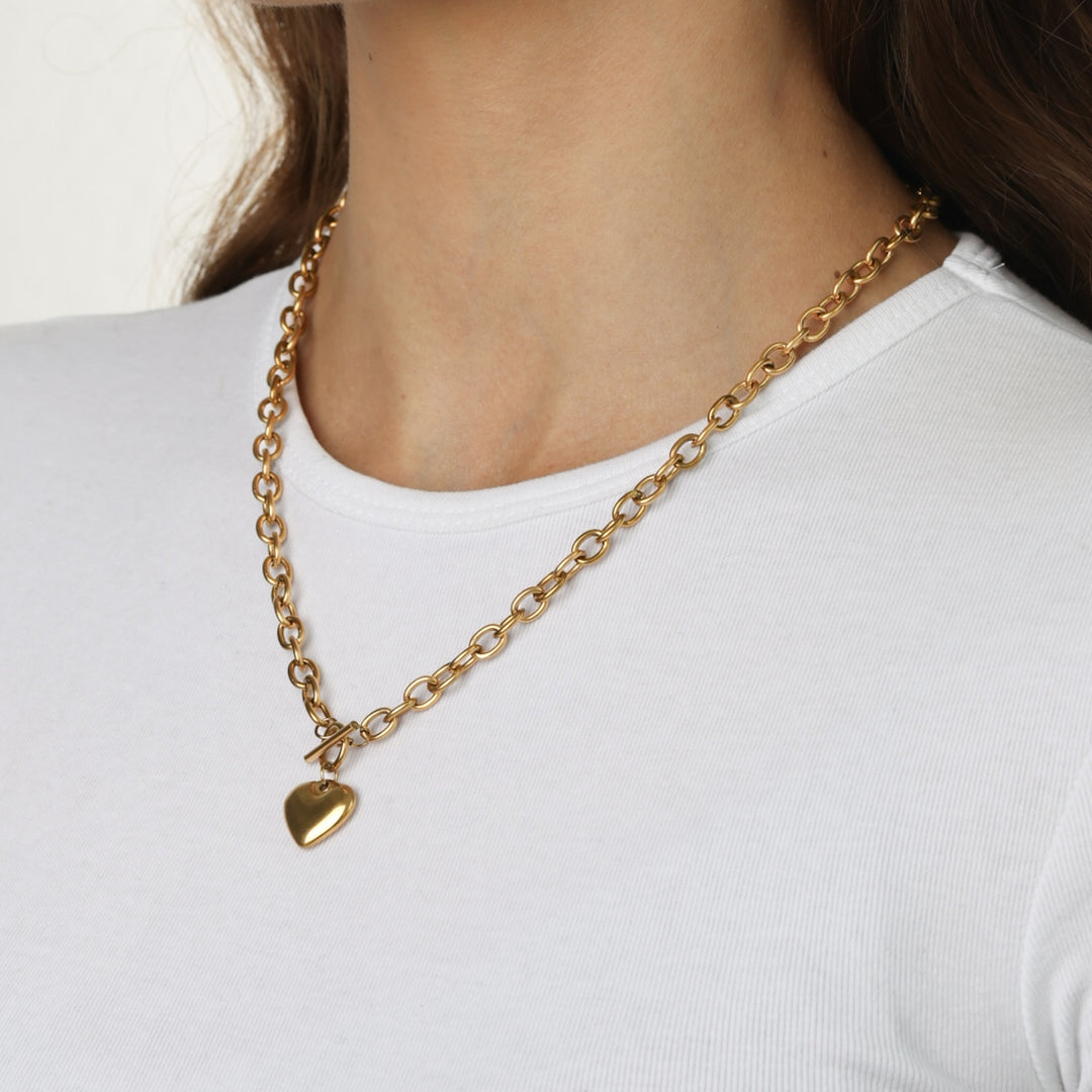 Myra - Heart Necklace Stainless Steel
