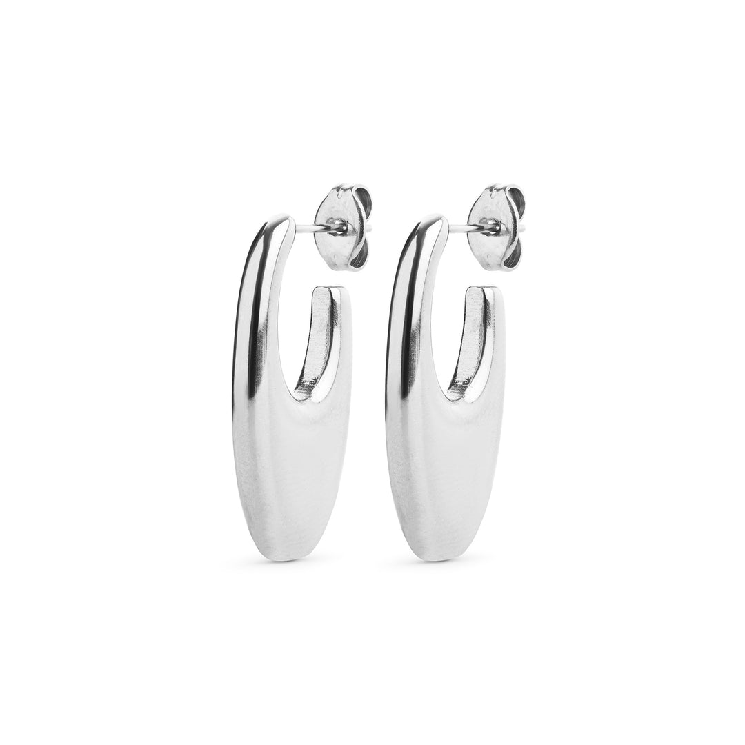 Runa – liquid earrings in stainless steel, silver | Timi of Sweden
