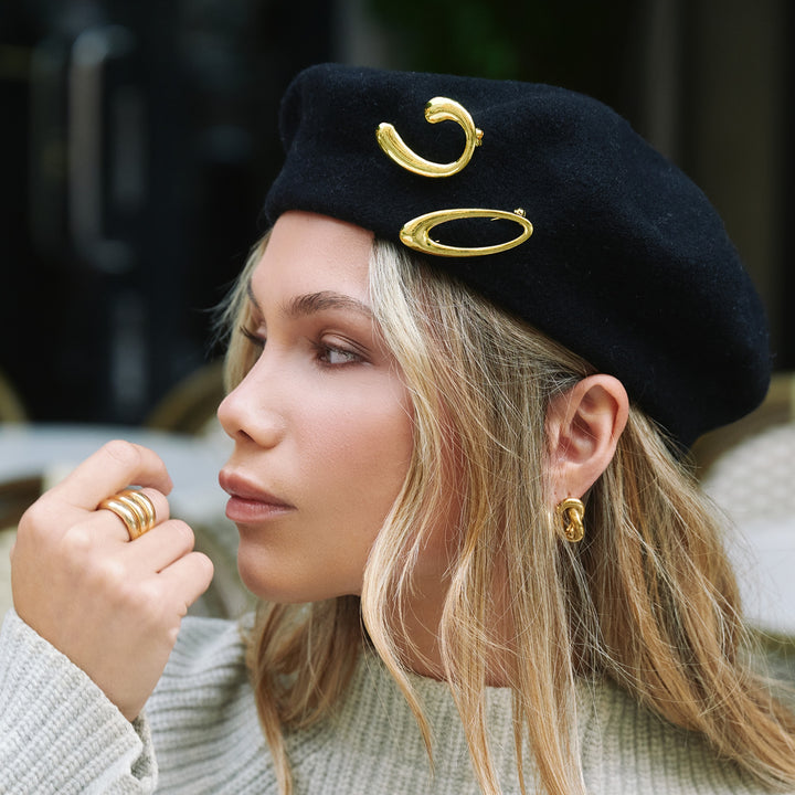 Illiona – schlichte Brosche, Gold | Timi of Sweden