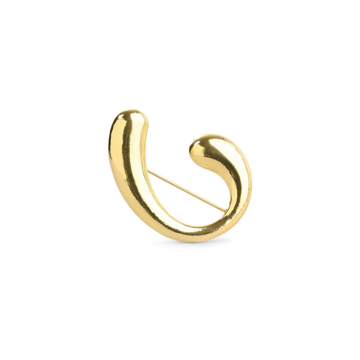 Novelia – skulpturale Brosche, Gold | Timi of Sweden