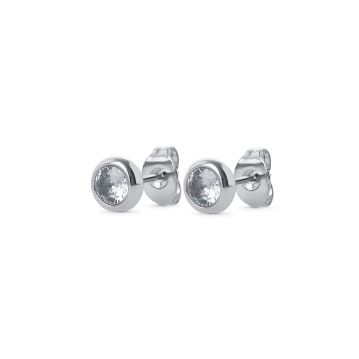Amina - Crystal Stud Earrings Stainless Steel